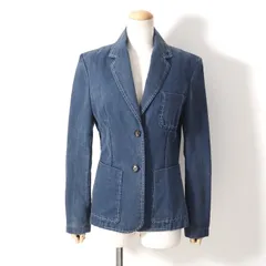 セリーヌ CELINE ヴィンテージ フランス製 コットン ジャケット 38 インディゴ レディース 正規品 5-ZJ024のサムネイル