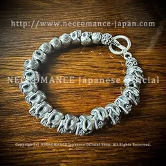超美品 NECROMANCE ネクロマンス スカルブレスレット ネクロマンス NECROMANCE【シルバースカルブレスレット Silver Skull
