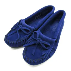 ミネトンカ モカシン スウェード シューズ ブランド 靴 レディース 5.5サイズ ブルー Minnetonka 【中古】のサムネイル