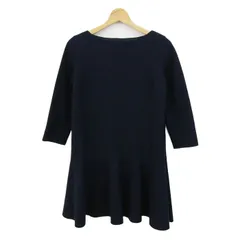 トゥモローランド ワンピース 長袖 ウール100% ブランド トップス レディース 38サイズ ネイビー TOMORROWLAND 【中古】