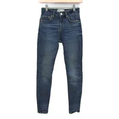 ザラ デニムパンツ ジーンズ ジーパン スリム ストレッチ ブランド ボトムス レディース USA 2サイズ ブルー ZARA 【中古】