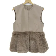 グレイル ベスト ジャケット 未使用 ファー アウター レディース Mサイズ ベージュ GRAIL