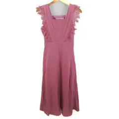 トッコ クローゼット ノースリーブワンピース レース スクエアネック トップス レディース Mサイズ ピンク tocco closet