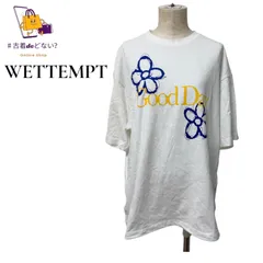 WETTEMPT フラワー プリント Tシャツ S 白 アメカジ ストリート 古着女子 Good Day ロゴ 花柄 オーバーサイズ ゆったり