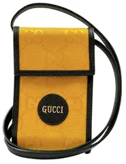 グッチ ショルダーバッグ ミニショルダー オフ ザ グリッド ポシェット 625599 ブラック キャンバス　GG柄　GGキャンバス レザー クロスボディ 斜め掛け イエロー　黄色　メンズ レディース GUCCI 