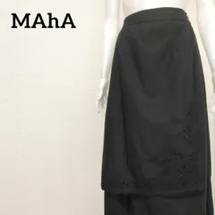 マハ MAhA フェミニン コットン スカラップレース裾 ラップロングスカートのサムネイル
