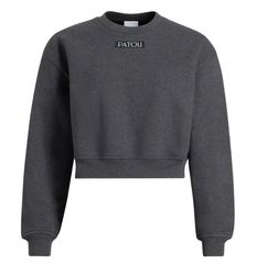 PATOU ウール＆カシミア パトゥロゴ＆JPモノグラム クロップドセーターxs PATOU ウール＆カシミア パトゥロゴ＆JPモノグラム クロップドセーター