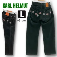 カールヘルム コレクションジーンズ/ピンクハウス★KARL HELMUT★コーデュロイ5ポケットパンツ★ネームワッペンいっぱい★ブラック★L/w81cm    #2511N064のサムネイル