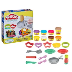 プレイ・ドーキッチンクリエーション フリップパンケーキプレイセット アクセサリー14個付き ねんどでパンケーキやさん わくわくフリップ・フライパン F1279