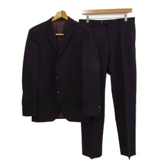 ミスタージュンコ スーツ セットアップ 上下セット ジャケット パンツ ストライプ メンズ YA6(ｳｴｽﾄ80cm)サイズ ブラック Mr.JUNKO 【中古】