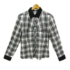 ナラカミーチェ 長袖シャツ トップス チェック柄 クリーニング済み レディース 3サイズ 白×黒×グレー NARACAMICIE 【中古】