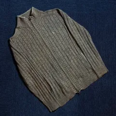 ポロラルフローレン ニット ジップアップ カーディガン グレー