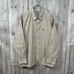 OLD MECCA 90s メッカ 長袖 コットン ストライプ シャツ メンズ XL サイズ