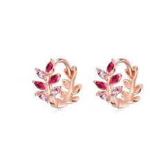 【人気商品】人气 「森の妖精」金属アレルギー対応 フープピアス 誕生石 可愛い ピアス ピアス リング レディース 木の葉 上品 bird 誕生日 クリスマスプレゼント Free 女性