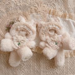 b59 ぬい服 12cm ちびぐるみ 着ぐるみ おすわり 白 悪魔の狼 - メルカリ