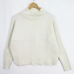 ロペピクニック ROPE Picnic クロップドリブ切り替え ニット プルオーバー 40 キナリ 2sa6528