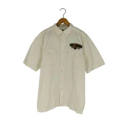 ハーレーダビッドソン HARLEY-DAVIDSON フロント刺繍 コットン半袖シャツ メンズ import：L 