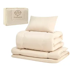 fuwawa 布団セット シングル 布団4点セット SEK認証 防臭 寝具セットボリューム増量 中綿1.6kg 掛け布団 高密度固綿入り三層 敷布団枕 来客用布団セット 収納ケース付き 組布団 ホコリが出にくい ふとんセット ピーチスキン加工 一年中使える…