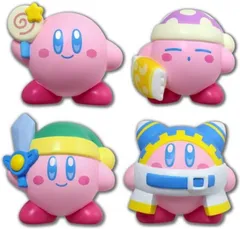 星のカービィ まんまるソフビフィギュア KIRBY MUTEKI! SUTEKI! CLOSET 全4種セット コンプリート ガチャ ガチャガチャ カプセルトイ フルコンプ カービィ(キャンディ) ソード スリープ キャラクターコスチューム(マホロア)