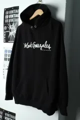 （XL）マークゴンザレス フード付きTシャツ ビックロゴ ブラック 廃盤 - 15F42