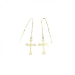 K18YG クロス ピアス