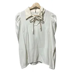 日本製　hue DAY TO EVENING 白　ブラウス　パール　秋　冬 日本製 hue DAY TO EVENING 白 ブラウス パール 秋 冬