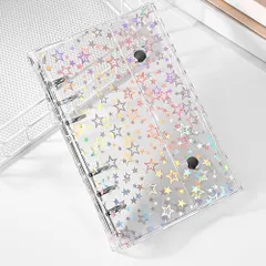 Botocoo シール帳 透明 バインダー クリア シール手帳 透明シール帳 M