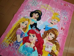 新品マルシン ディズニー プリンセス　約85×115cm　綿100% ピンクジュエリー/お昼寝ケット　タオルケット