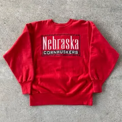 90's USA製 Champion REVERSE WEAVE ネブラスカ　チャンピオン　リバースウィーブ　スウェット　古着　トレーナー　Nebraska 赤　L