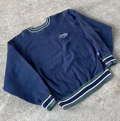 90's USA製 Champion REVERSE WEAVE カレッジスウェット　古着　チャンピオン　リバースウィーブ　リンガー　古着　ネイビー M