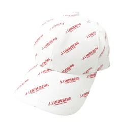 J.LINDEBERG ジェイリンドバーグ  キャップ ロゴ柄 ホワイト系 ONE SIZE [240101552093] ゴルフウェア ストスト