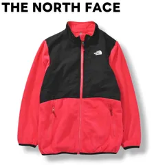 【美品】 【定番】 ノースフェイス THE NORTH FACE フルジップ フリース デナリジャケット 150 マゼンダ ブラック キッズ 子供服 レディース ♪