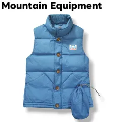 【収納袋付き】 マウンテンイクイップメント Mountain Equipment ジップアップ ナイロン ダウン ベスト ジャケット S くすみブルー メンズ