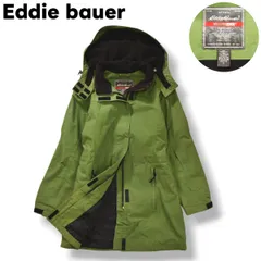 【高機能】 エディーバウアー Eddie bauer ウェザーエッジ WEATHER EDGE サーモア Thermore マウンテン パーカー ナイロン ウィンド ジャケット 中綿 キルティング 裏地 フリース S オリーブ レディース ♪