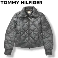 【極暖】 トミーヒルフィガー デニム TOMMY HILFIGER DENIM 中綿 キルティング ナイロン ジャケット ジャンパー ウィンドブレーカー S グレー カジュアル レディース