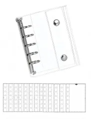 LightBeam シール帳 透明 M5 シールバインダー マイクロ5 詰め替え