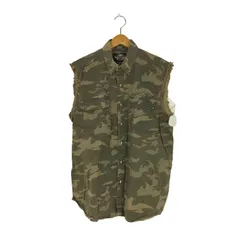 ハーレーダビッドソン HARLEY-DAVIDSON カットオフ カモ ノースリーブシャツ メンズ import：L 