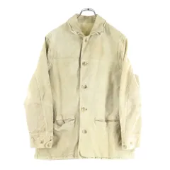 ISAMU KATAYAMA BACKLASH (イサムカタヤマバックラッシュ) 24SS JapanCalfWetWhite GarmentWash CarCoat ジャパンカーフスキン スエードレザーカーコート ジャケット ベージュ 2095-03のサムネイル