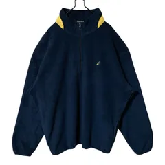 ネイビー フリース ハーフジップ ノーティカ 2XL ジャケット メンズ 古着