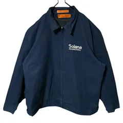 USA製 ワーク ネイビー ブルゾン 2XL ジャケット メンズ 古着 長袖