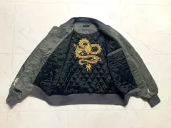 アバウトエムブロ 王冠 刺繍 ブルゾン MA-1ジャケット 105-110