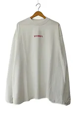 ヴェトモン ベトモン VETEMENTS 22SS ロゴ ラベル プリント オーバーサイズ 長袖 Tシャツ UE52TR280W S 白 ホワイト ブランド古着ベクトル 中古☆AA★250808のサムネイル