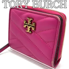 【レアカラー】トリーバーチ Tory Burch レザー 2つ折り財布 キルティング ダブルT ピンク コインケース 小銭入れ 財布 Leather Quilted Double T Wallet Pink