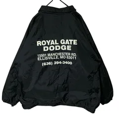 ブラック コーチ ナイロン 2XL プリント ジャケット メンズ 古着 長袖