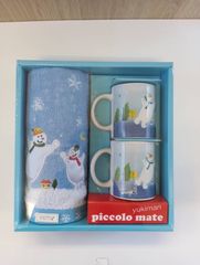 piccolo mate 雪だるまバスタオル タオル ペアマグカップセット 未使用】yukiman piccolo mate タオル・マグカップセット - メルカリ