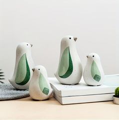 ガラス製 鳥の置物 グリーン ラメ入り - メルカリ