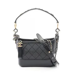 シャネル CHANEL ショルダーバッグ ガブリエル ドゥ シャネル スモール ホーボー A91810 ブラック レザー ガブリエル ドゥ スモール ホーボー チェーンショルダー
