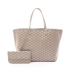 ゴヤール GOYARD トートバッグ サンルイPM グレージュ PVCコーティングキャンバス レザー サンルイPM レディース Used A