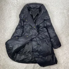 theory  セオリー　ダウンコート　女優襟　ダウンジャケット　大人綺麗　M ブラック　コクーンシルエット　ショールカラー