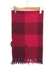 バーバリー ロンドン BURBERRY LONDON ブランケット ウール チェック柄 ワインレッド 赤紫のサムネイル